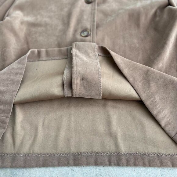 Vintage 90s Y2K Tan Camel Jacket Briggs Women's Large - Picture 3 of 8